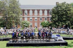 Darden Court during diploma ceremony