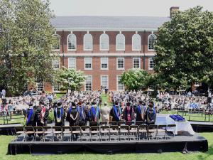 Darden Court during diploma ceremony