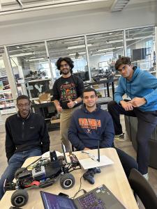 A student team prepared for the race