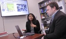 Ph.D. student Keka Mandal and assistant professor Chris Paolucci