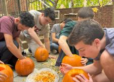 carving pumpkins