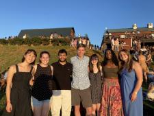 Graduate and undergraduate students at carter mountain orchard