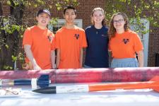 UVA Engineering's Rocketry Club with their display at Engineering Open House